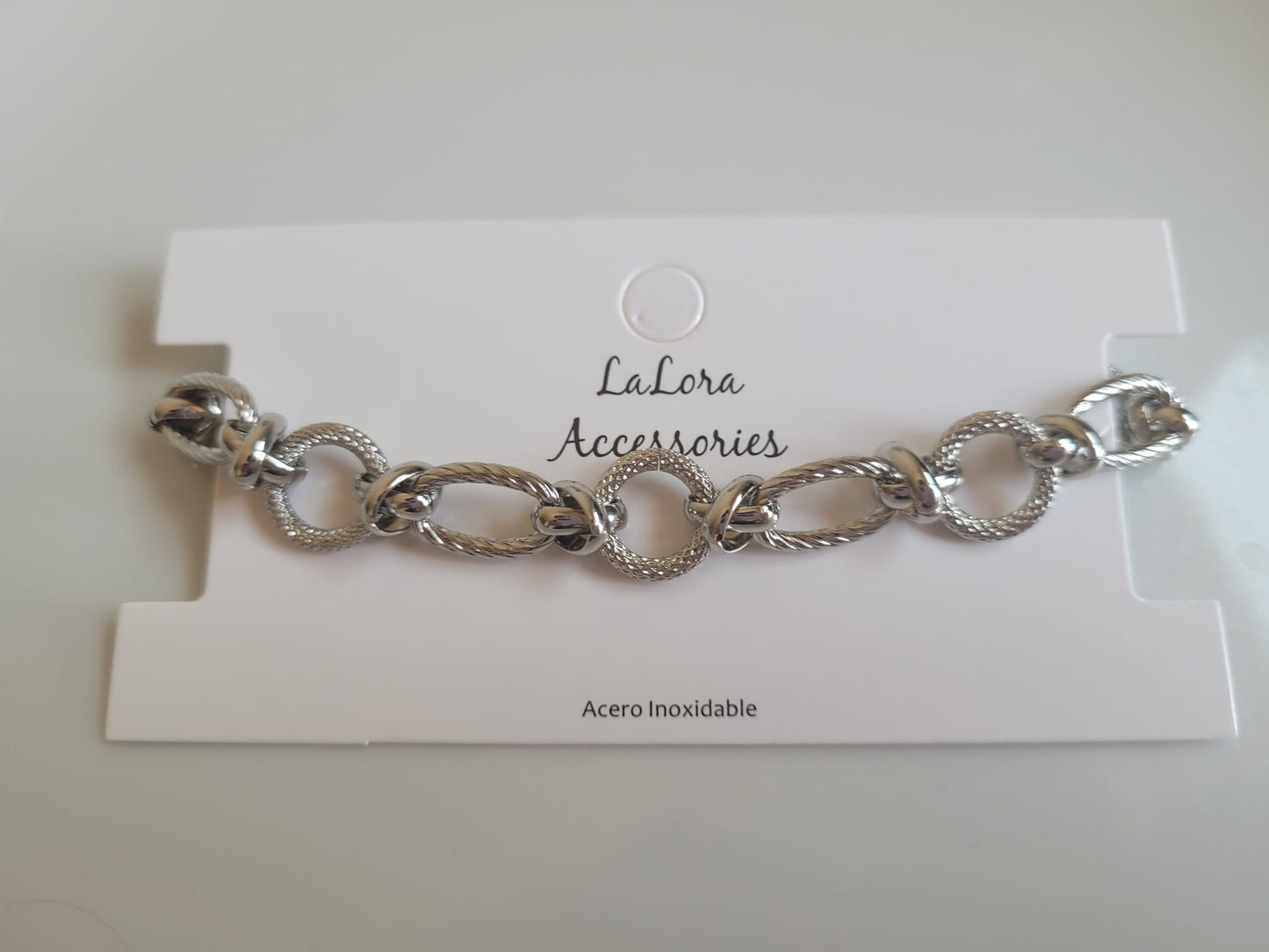 Genérico Pulsera de Acero Inoxidable, Pulsera de Eslabones, Pulsera Color Plata de Calidad, Pulseras de Regalo